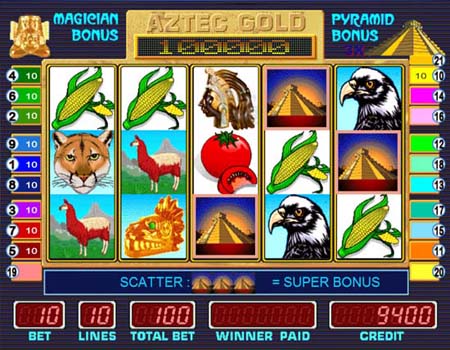 Игровые автоматы Aztec Gold.