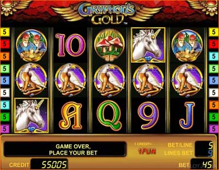 Игровые автоматы Gryphons Gold.